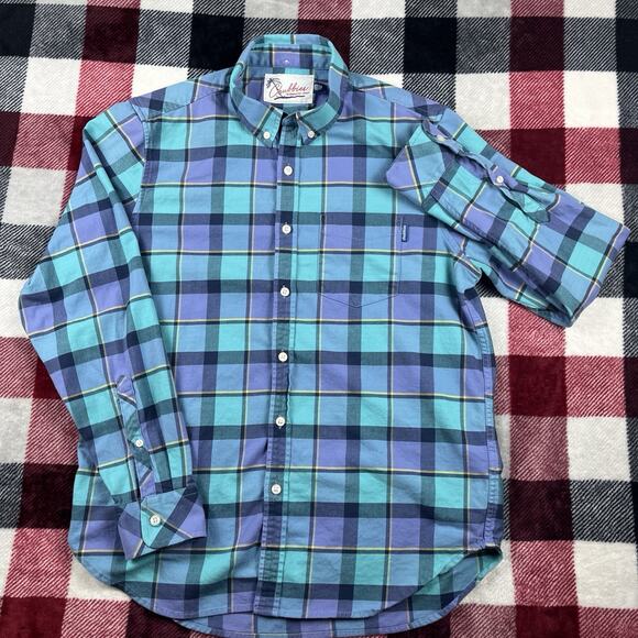 Chubbies Shirt Mens M Blue Flannel Plaid Button Down Long Sleeve - Picture 2 of 10